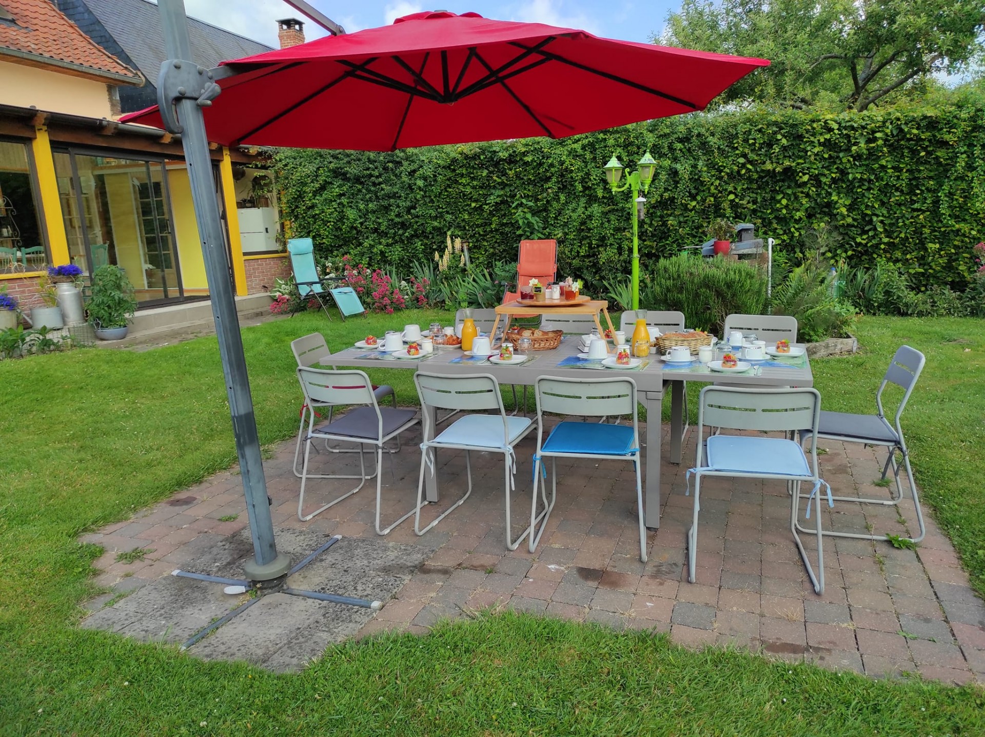 Petit déjeuner en extérieur