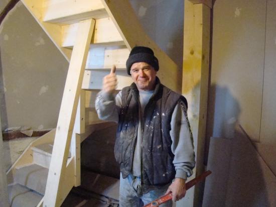 Installation de l'escalier